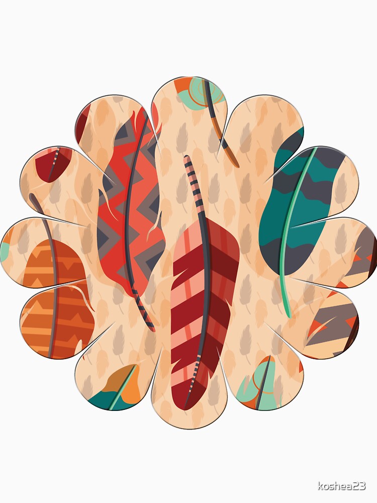Boho Feather Flower by koshea23 T-Shirts, Hoodie, Sweatshirt | BlankRebels.com (Image 3)