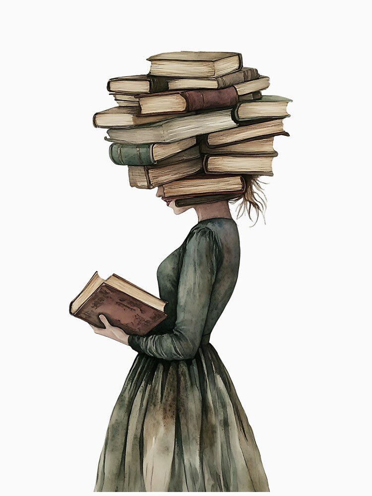 Dreamy Bibliophile Girl by bapupa T-Shirts, Hoodie, Sweatshirt | BlankRebels.com (Image 3)