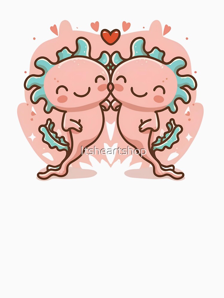 Cute Axolotl Couple by Itsheartshop T-Shirts, Hoodie, Sweatshirt | BlankRebels.com (Image 3)