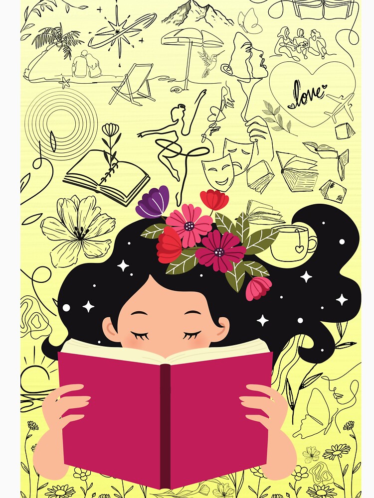Bibliophile girl by rohini92artist T-Shirts, Hoodie, Sweatshirt | BlankRebels.com (Image 3)