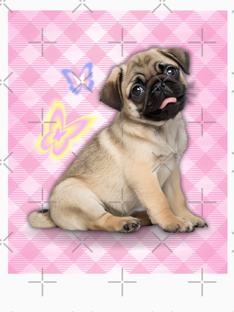 Y2K Cute Pug Puppy - Early 2000s Style by lydsshop T-Shirts, Hoodie, Sweatshirt | BlankRebels.com (Image 3)