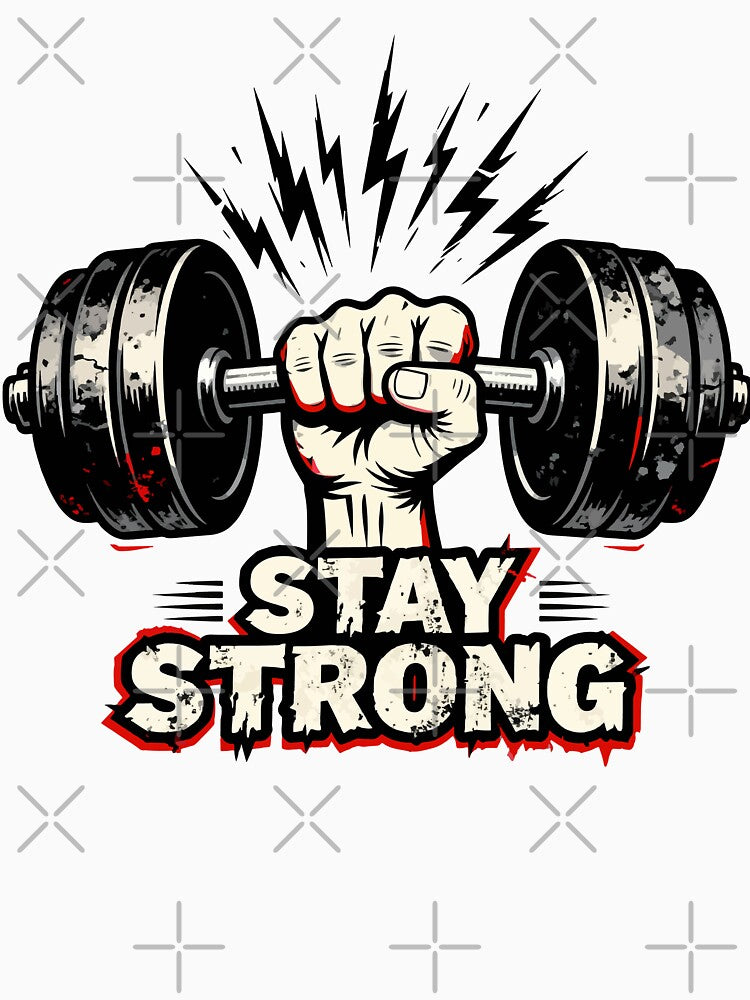 Stay Strong Dumbbell Workout Motivation Gym Fitness by Dxvect T-Shirts, Hoodie, Sweatshirt | BlankRebels.com (Image 3)