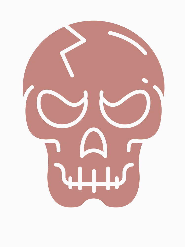 Minimal brown Skull Icon – Modern Gothic Line Art by Horrify T-Shirts, Hoodie, Sweatshirt | BlankRebels.com (Image 3)