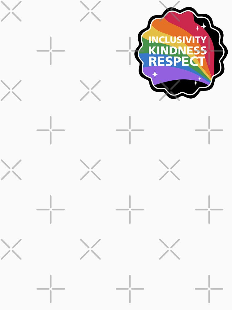 Inclusivity Kindness Respect Pride Rainbow Black by FlyingKickF T-Shirts, Hoodie, Sweatshirt | BlankRebels.com (Image 3)