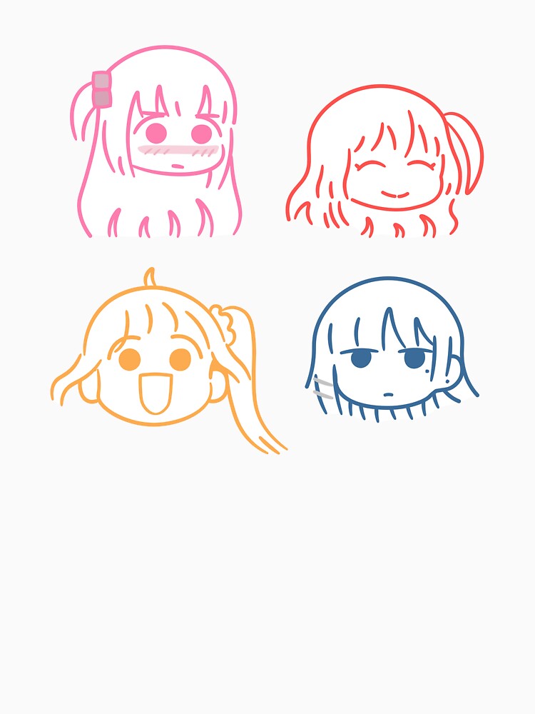(ED Coloring) Bocchi the Rock! Chibi Pack by TheFreshness