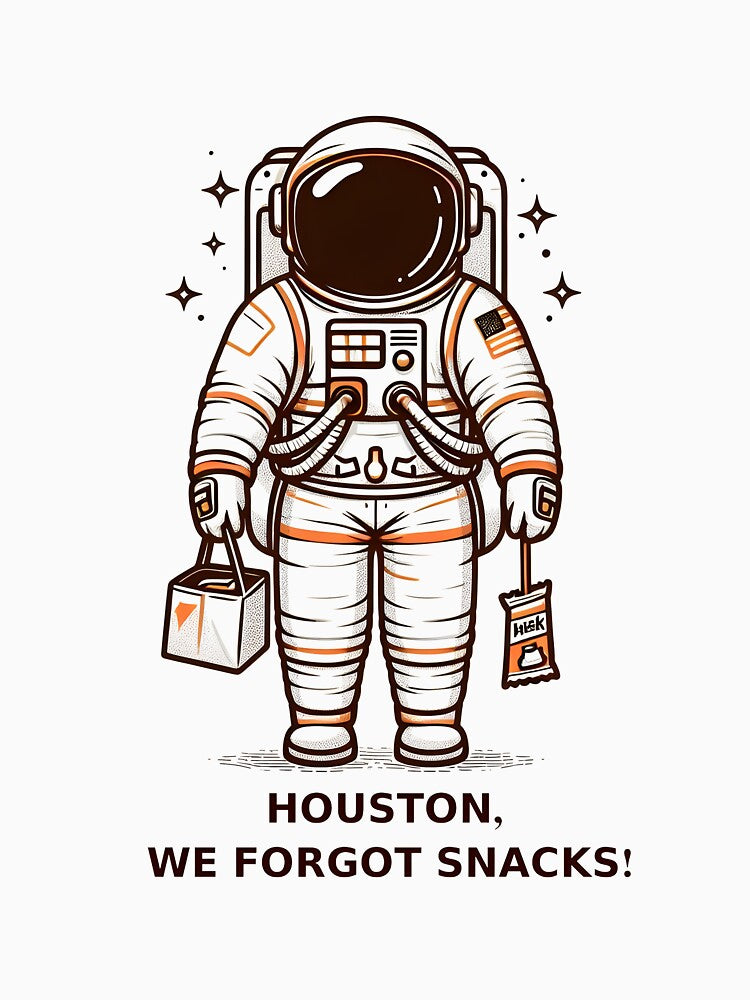 Houston, We Forgot Snacks! by Dungeon-Depot T-Shirts, Hoodie, Sweatshirt | BlankRebels.com (Image 3)