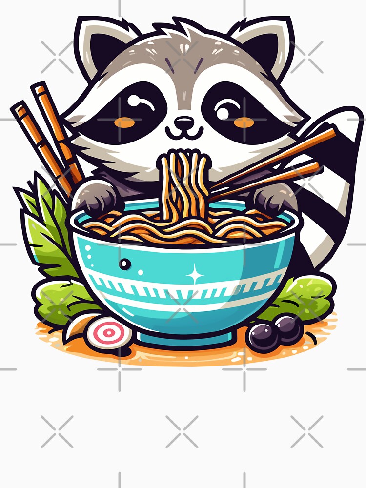 Raccoon Noodle Feast by Designowner T-Shirts, Hoodie, Sweatshirt | BlankRebels.com (Image 3)