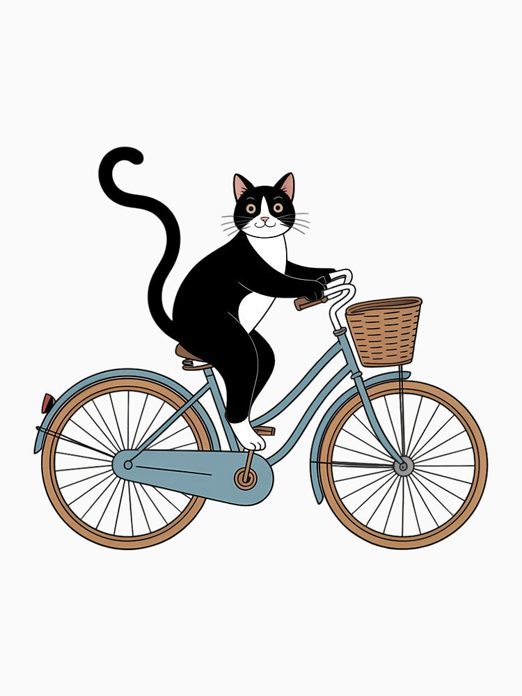Cat on a bike funny by AsteriskDatBArt