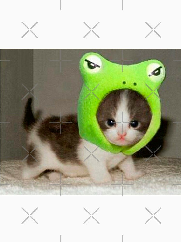 kitten with frog hat by valwerty T-Shirts, Hoodie, Sweatshirt | BlankRebels.com (Image 3)