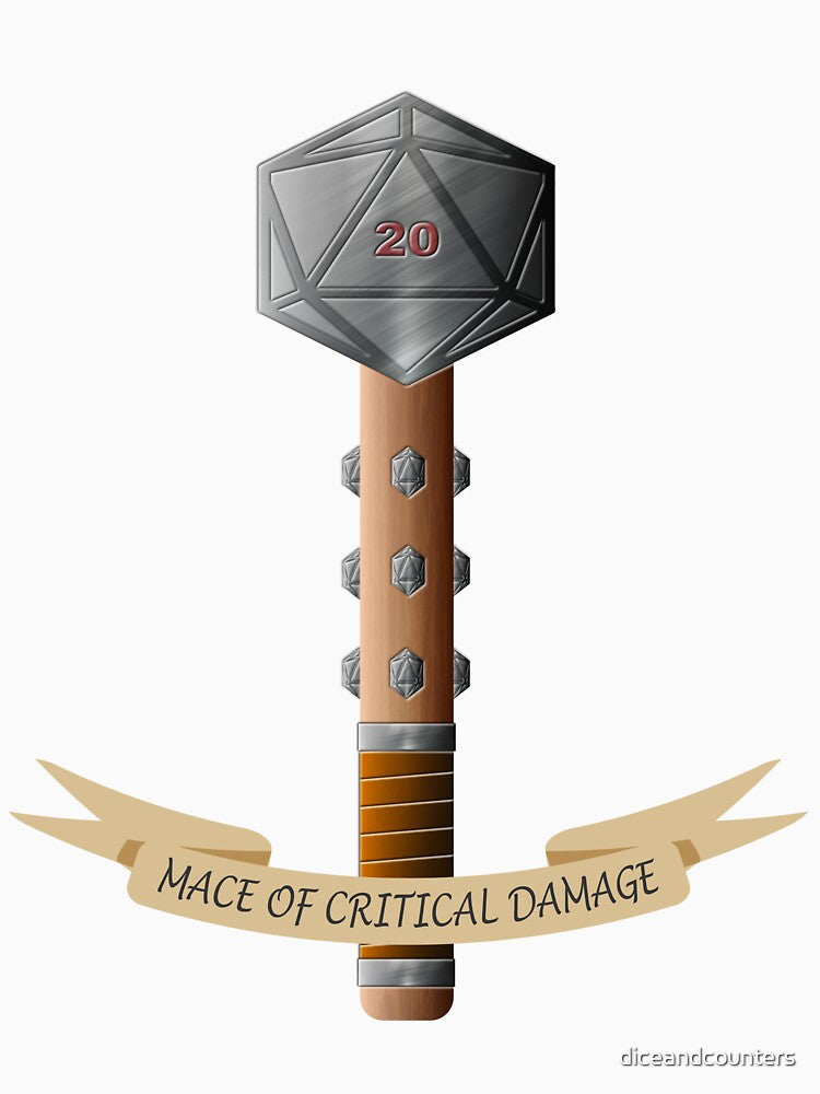 Mace of Critical Damage by diceandcounters T-Shirts, Hoodie, Sweatshirt | BlankRebels.com (Image 3)