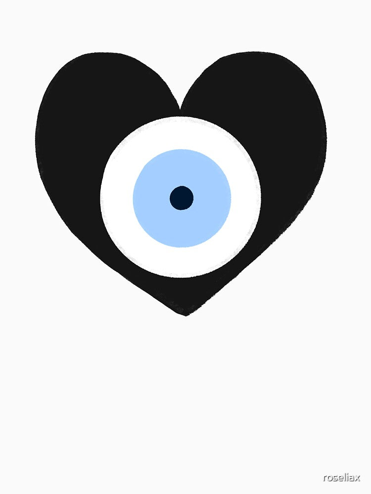 Black Heart Evil Eye by roseliax T-Shirts, Hoodie, Sweatshirt | BlankRebels.com (Image 3)
