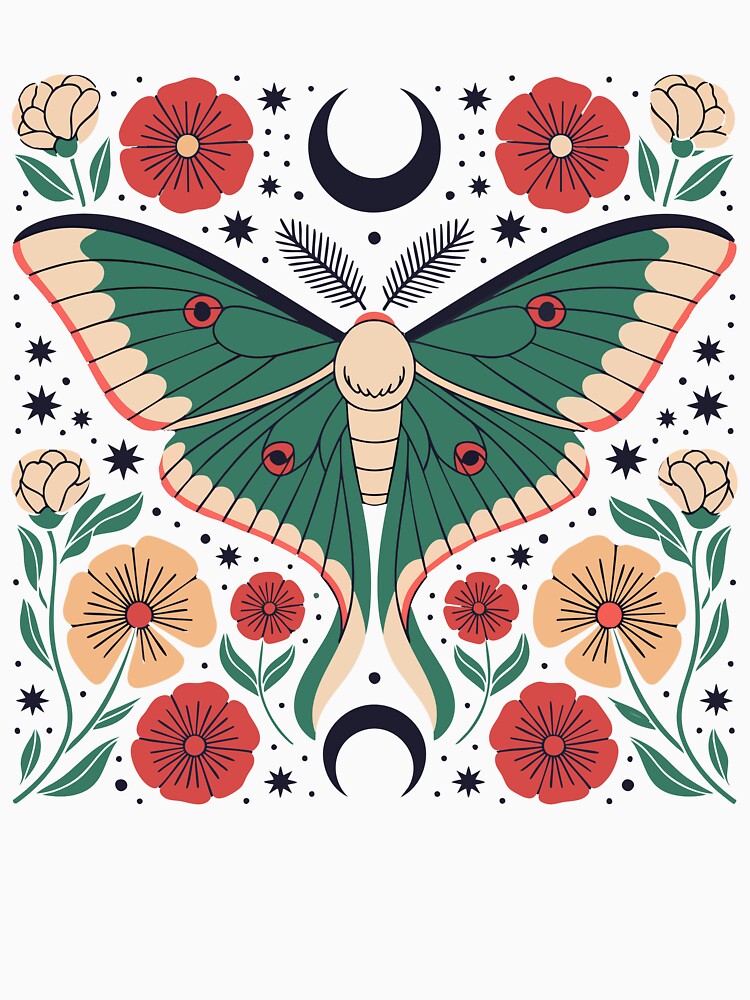 The Luna Moth by CraftyBloom T-Shirts, Hoodie, Sweatshirt | BlankRebels.com (Image 3)