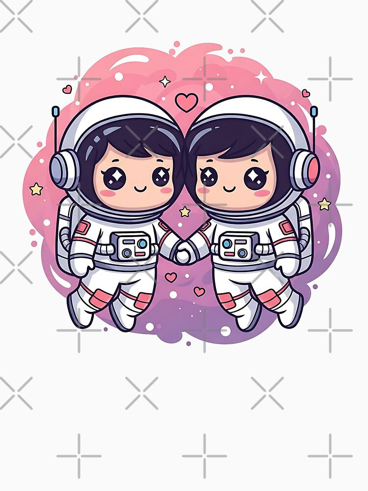 Astronaut Love – Floating Together in Space | Valentine’s Day Cosmic Couple by Pluto ⭐️ T-Shirts, Hoodie,... (Image 3)