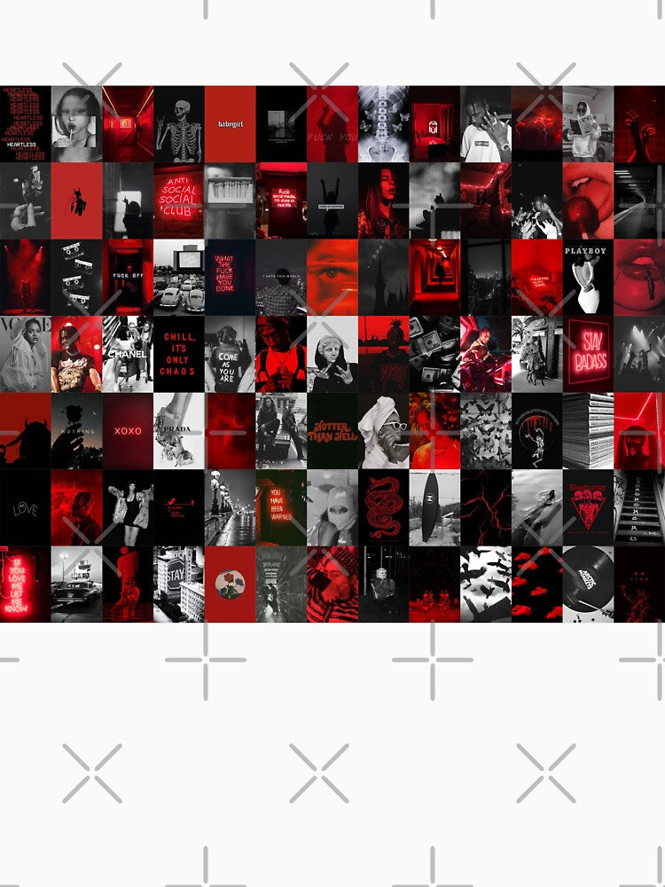 Red and Black Grunge Aesthetic Collage by sndparisian T-Shirts, Hoodie, Sweatshirt | BlankRebels.com (Image 3)