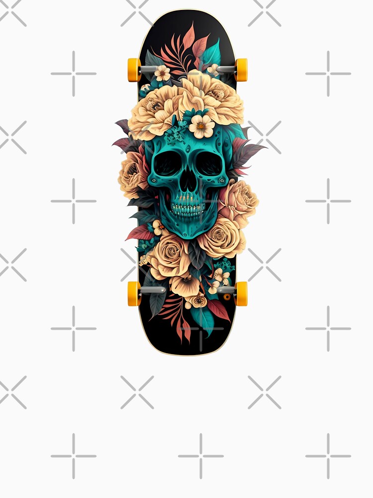 Floral Skateboard by Graphoteka T-Shirts, Hoodie, Sweatshirt | BlankRebels.com (Image 3)
