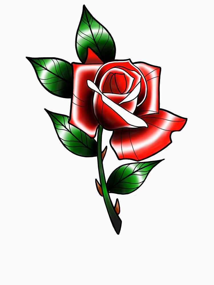 Tattoo style rose by Billy-Wilder T-Shirts, Hoodie, Sweatshirt | BlankRebels.com (Image 3)