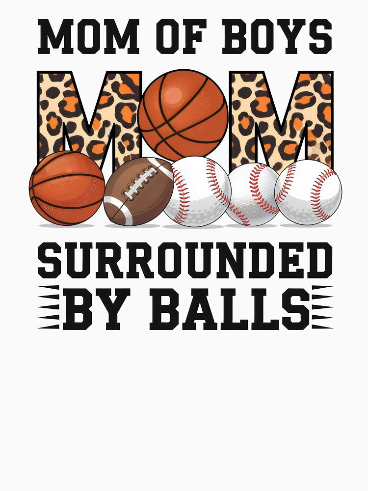 Mom of Boys: Surrounded By Balls by Firas Aljazzar T-Shirts, Hoodie, Sweatshirt | BlankRebels.com (Image 3)
