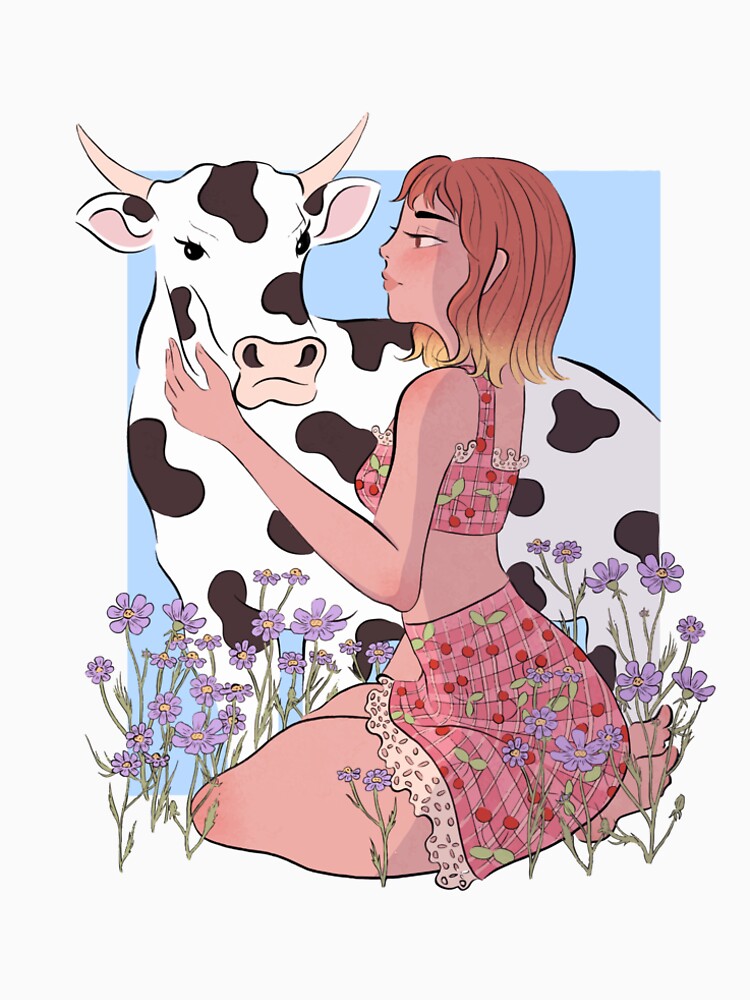 Flowers Cow Girl by tulipicetea T-Shirts, Hoodie, Sweatshirt | BlankRebels.com (Image 2)