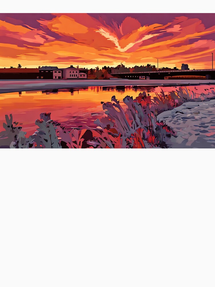 Winter Sunset on the Lake by tomorrowsart T-Shirts, Hoodie, Sweatshirt | BlankRebels.com (Image 2)
