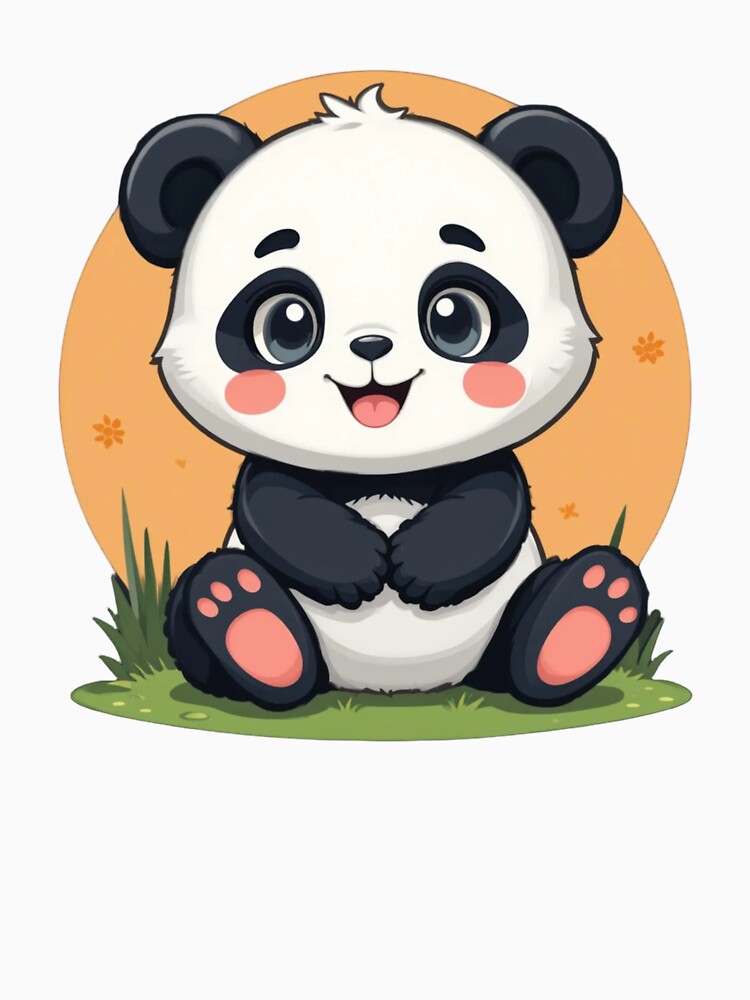 Adorable Cute Panda – Kawaii Cartoon Animal Design for Kids & Panda Lovers by GJ Kul T-Shirts, Hoodie, Sweatshirt (Image 3)