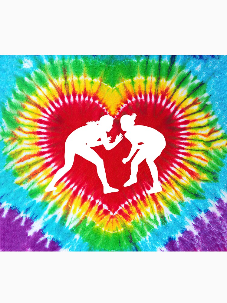Wrestling Heart Shape Tie Dye Art by MobertsonArt T-Shirts, Hoodie, Sweatshirt | BlankRebels.com (Image 3)