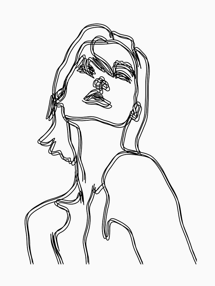 Woman Line Art by DistortedLife T-Shirts, Hoodie, Sweatshirt | BlankRebels.com (Image 3)
