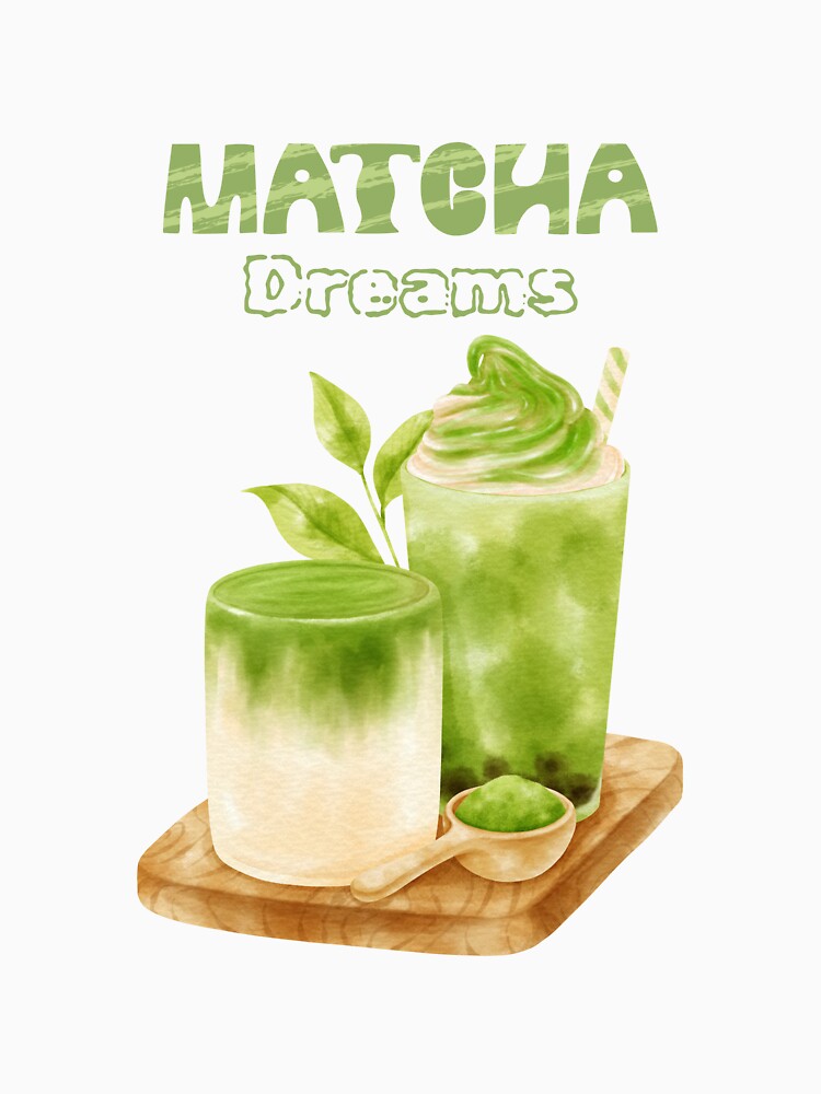 Matcha Dreams – Whimsical Pastel Matcha Art for Tea Lovers, Zen Vibes & Aesthetic Souls by Zezeshop1 T-Shirts,... (Image 3)