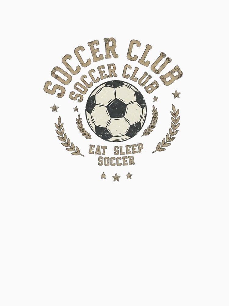 Vintage Soccer Club Eat Sleep Soccer Badge by SleepyPanda_Designs