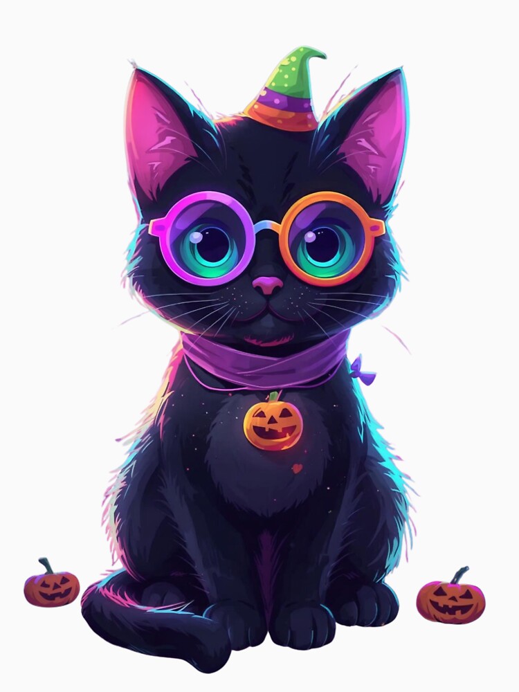 Halloween cat by Pastel & Neon art store T-Shirts, Hoodie, Sweatshirt | BlankRebels.com (Image 2)
