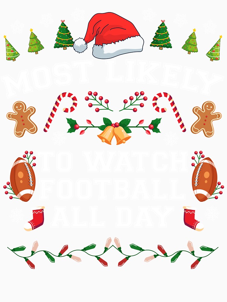 Most Likely To Watch Football Funny Christmas Party by MintaApparel