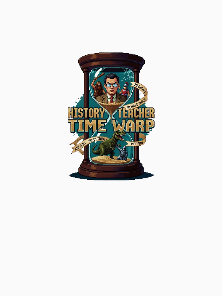 Y2K History Teacher Sticker - Time Warp Madness by OrikuStudio T-Shirts, Hoodie, Sweatshirt | BlankRebels.com (Image 3)