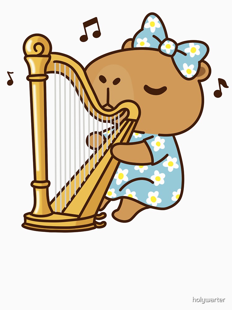 Capybara play Harp by holywarter T-Shirts, Hoodie, Sweatshirt | BlankRebels.com (Image 3)