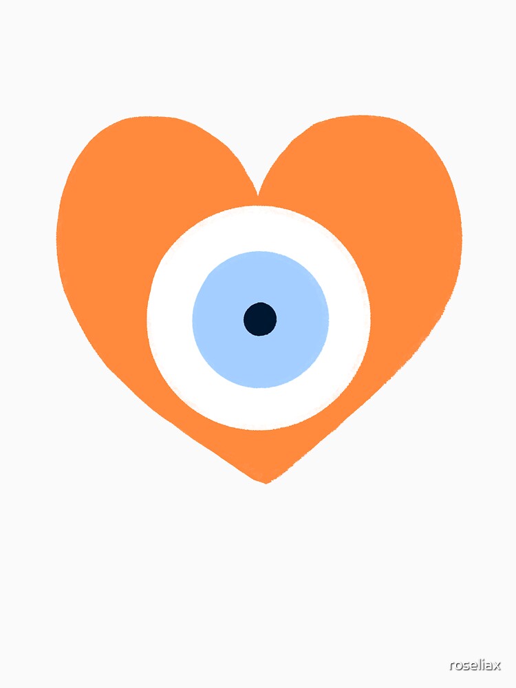 Orange Heart Evil Eye by roseliax T-Shirts, Hoodie, Sweatshirt | BlankRebels.com (Image 3)
