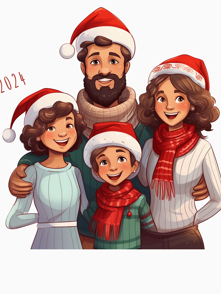 Christmas Surprise " Family Pose with Christmas Hats " Gift by WeekendSurprise T-Shirts, Hoodie, Sweatshirt (Image 3)