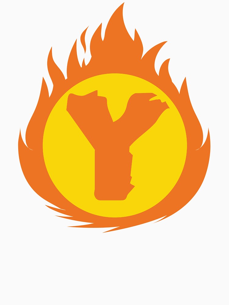 Superhero Letter Y. Fire Insignia by mgulin