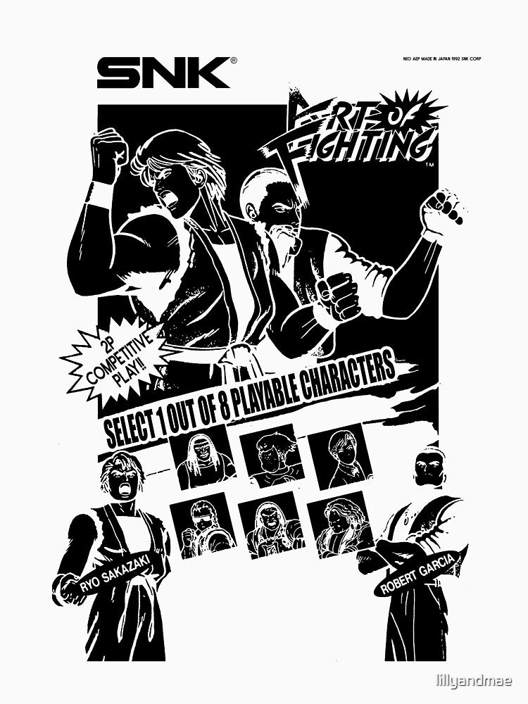 Neo Geo MVS SNK Art Of Fighting Print By Lilly and Mae by lillyandmae