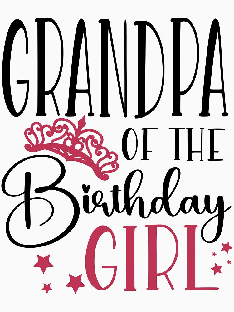 Family Matching Birthday Squad Grandpa of the Birthday Girl Birthday Squad Party Favors by mysticblvd T-Shirts,... (Image 3)