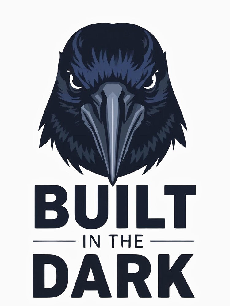 Built in the Dark – Raven Strength Graphic Tee by Purdiole-art