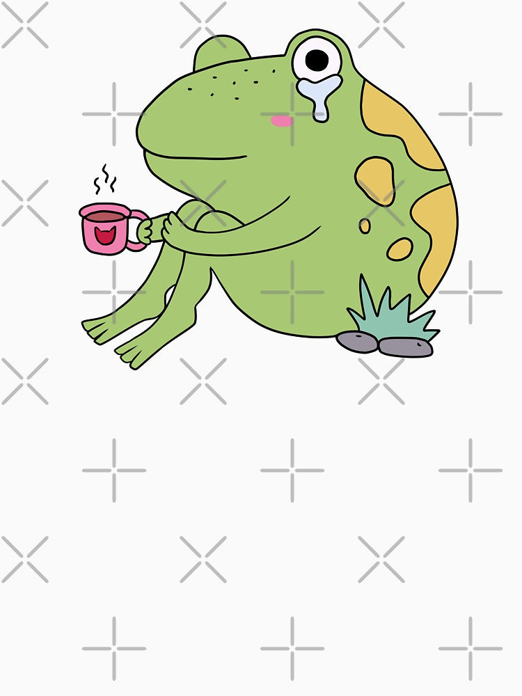 Sad Frog Coffee Cup T-Shirts, Hoodie, Sweatshirt