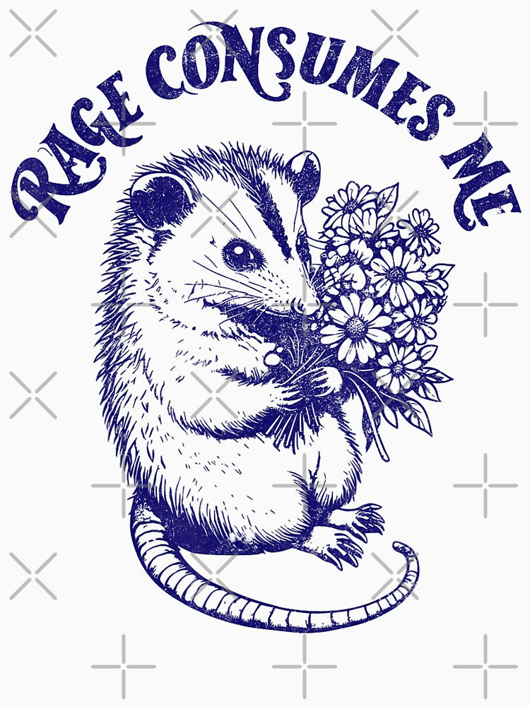 Rage Consumes Me Funny Possum by DreamyNature