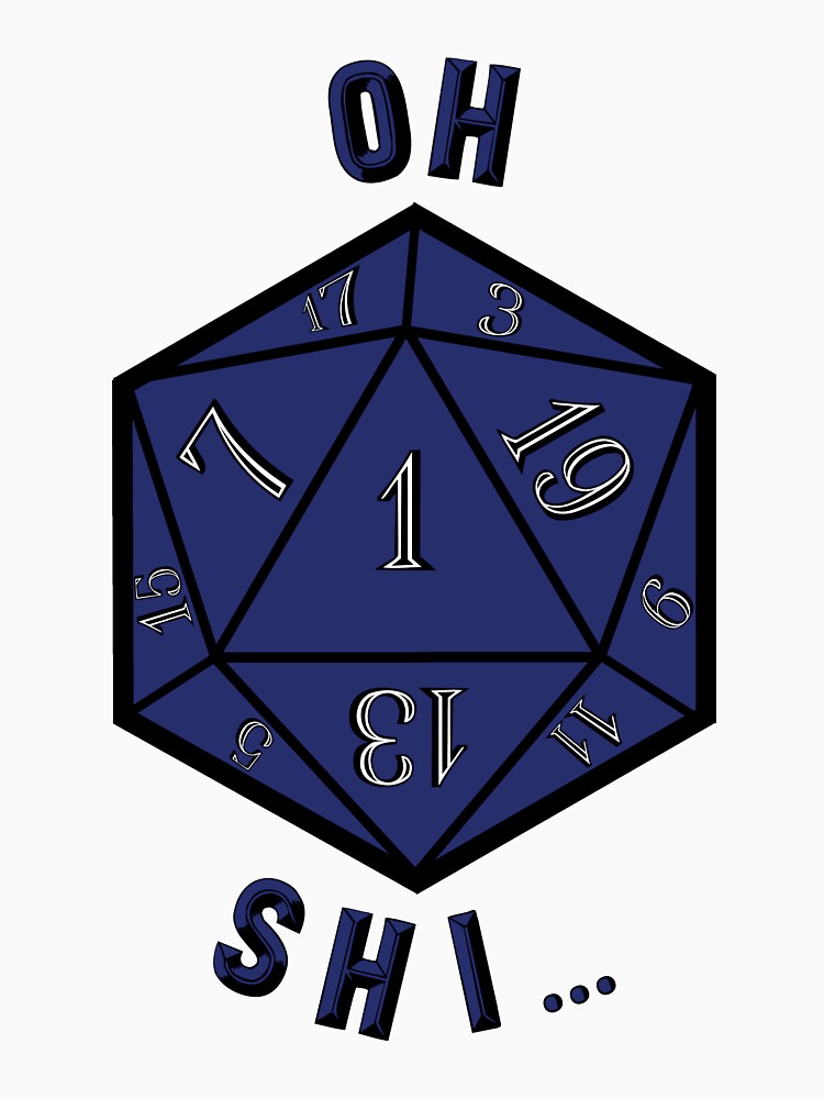 Critical Fail Dungeons and Dragons D20 Dice Blue by Geek-Shack T-Shirts, Hoodie, Sweatshirt | BlankRebels.com (Image 3)