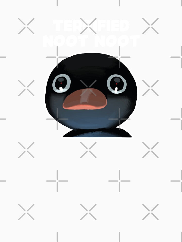 Terrified Noot Noot Pingu Meme (Coral Pink BG) by FilipeFerreira