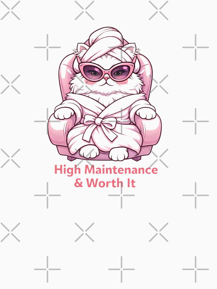 Persian Cat Spa Aesthetic High Maintenance & Worth It by Gentlestate T-Shirts, Hoodie, Sweatshirt | BlankRebels.com (Image 3)