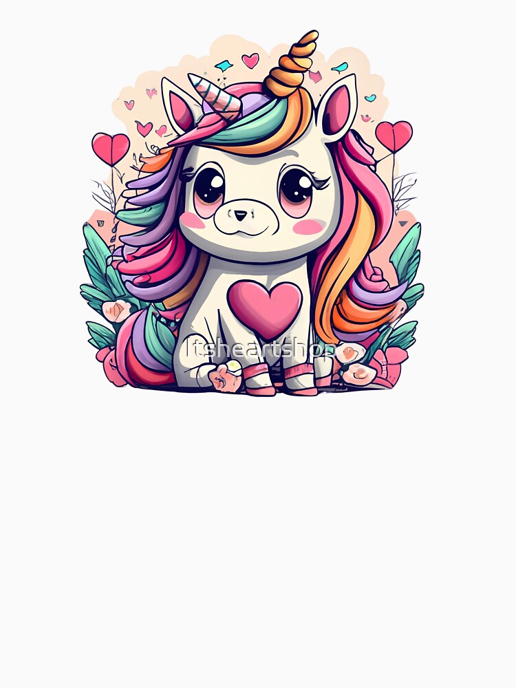 Cute Unicorn Love by Itsheartshop T-Shirts, Hoodie, Sweatshirt | BlankRebels.com (Image 3)