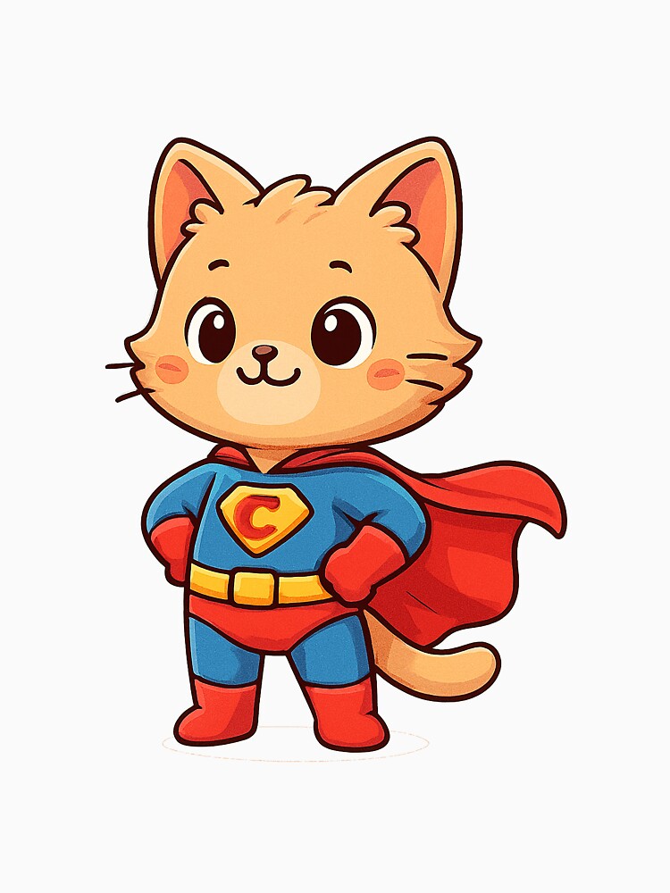 Cute Superhero Cat Hero by HoopeStylee T-Shirts, Hoodie, Sweatshirt | BlankRebels.com (Image 3)