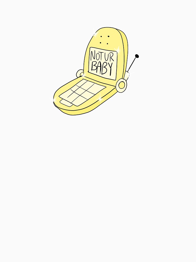 Not Ur Baby Flip Phone (yellow) by gross-girl99 T-Shirts, Hoodie, Sweatshirt | BlankRebels.com (Image 3)