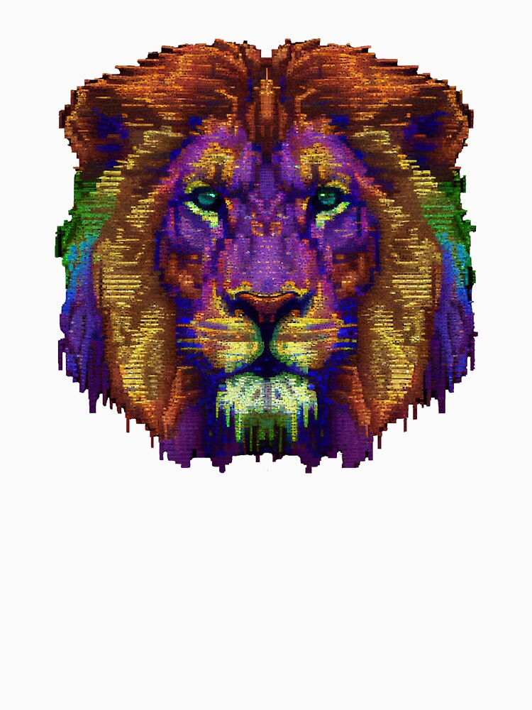 Colorful lion face. 2 by Pixelarium