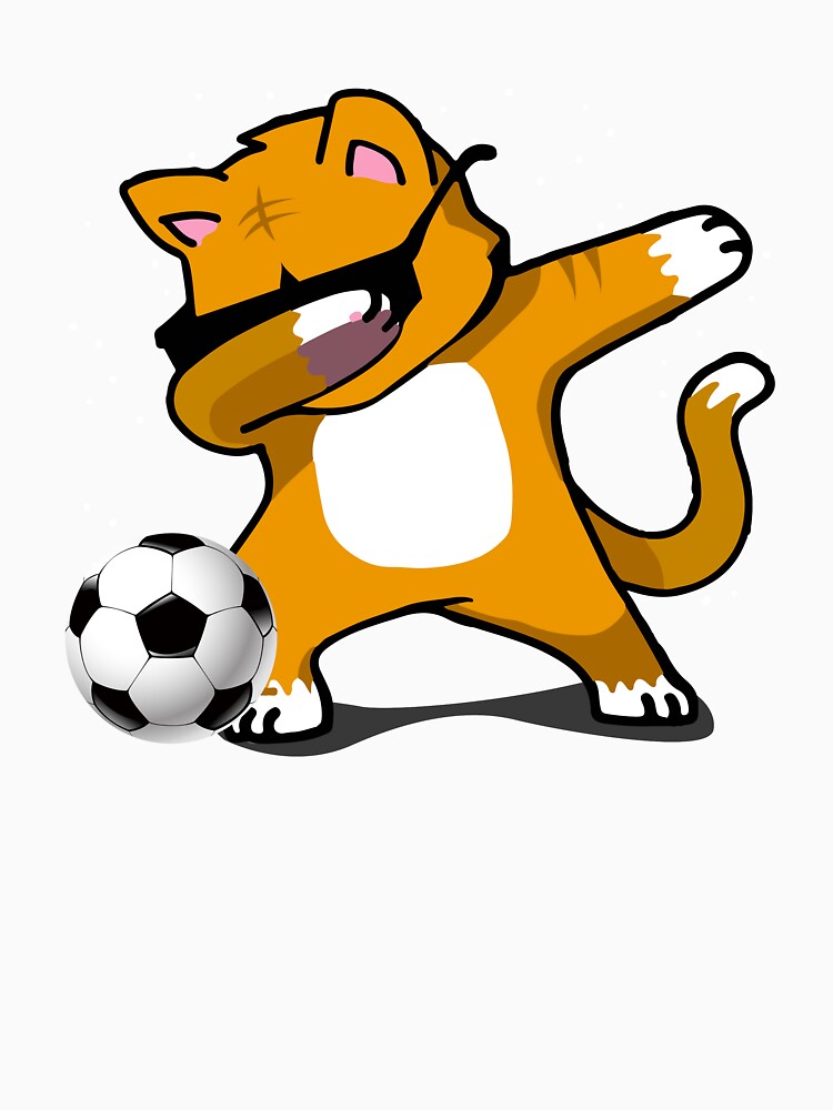 Cat Shirt - Funny Soccer Dabbing Cat tShirt Gift by chihai