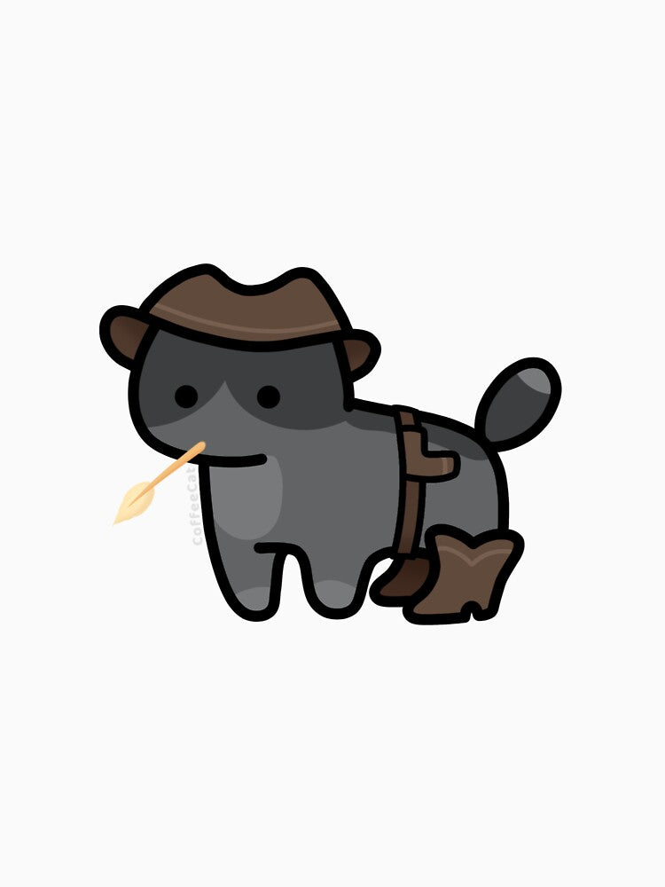 Gray CowBoy Cat by CoffeeCatsCafe T-Shirts, Hoodie, Sweatshirt | BlankRebels.com (Image 3)