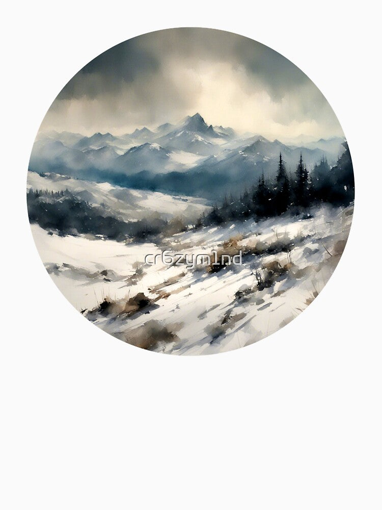 Winter Mountain Landscape by cr6zym1nd T-Shirts, Hoodie, Sweatshirt | BlankRebels.com (Image 3)